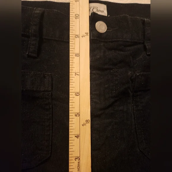 J.Crew Black Billie Demi Boot Crop Corduroy Pants Size 30 - Picture 11 of 11